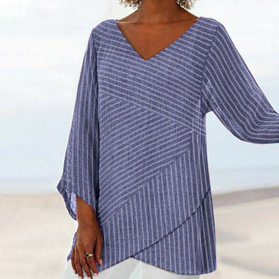 Penelope - Draped Stripe Top