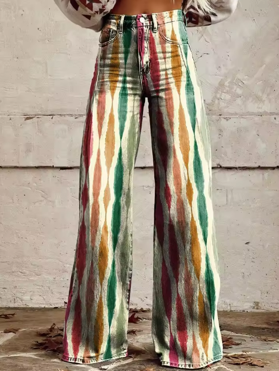 Lucia - Boho Flowy Wide-Leg Trousers