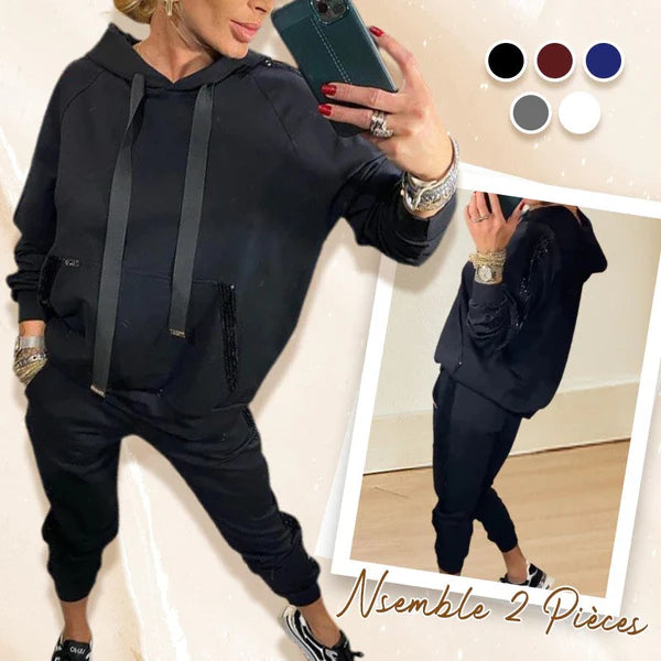 2-Piece Set – Women’s Drawstring Hoodie & Pants 👖👕