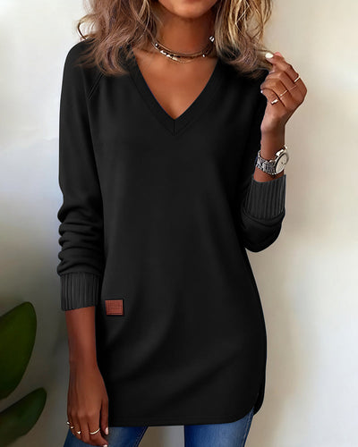 Laluna® | Fashionable Sweatshirt with V-Neck