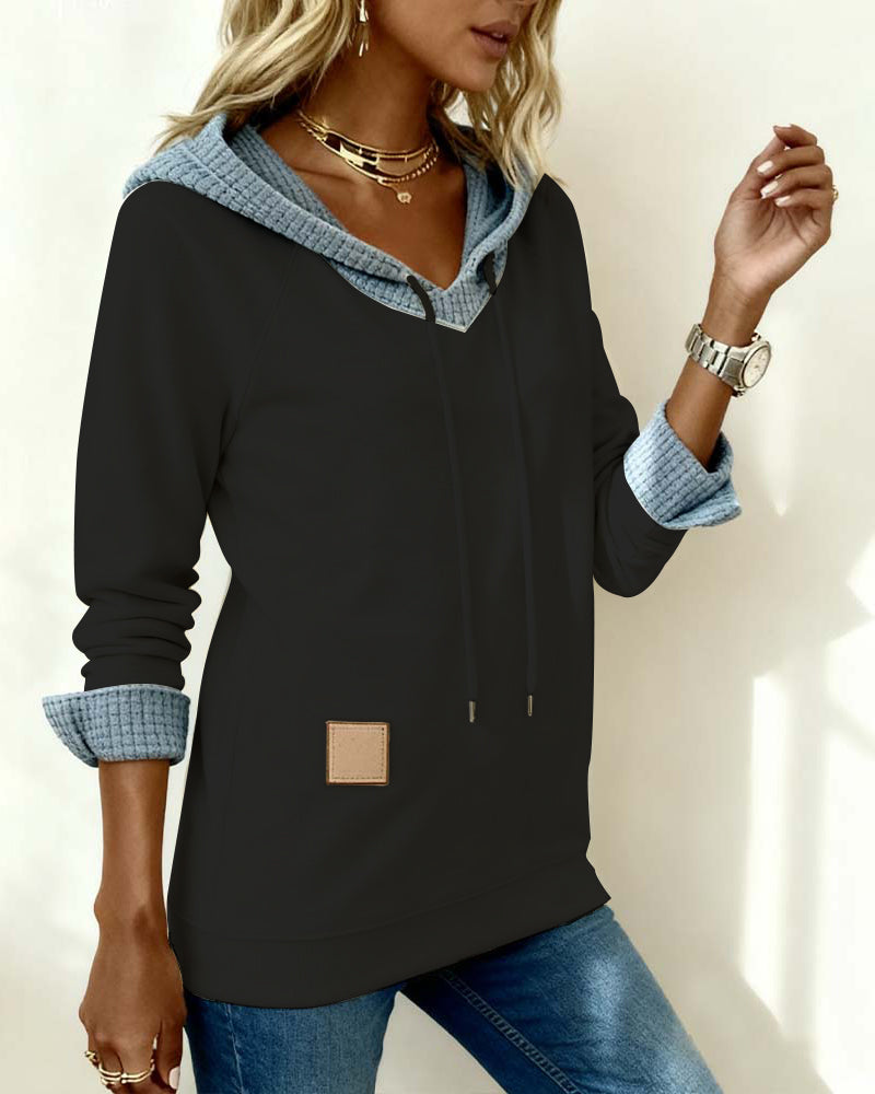 Laluna® | Casual Hoodie Sweatshirt with Waffle Inserts