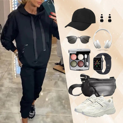 2-Piece Set – Women’s Drawstring Hoodie & Pants 👖👕