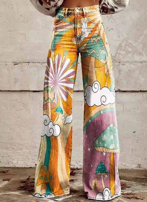 Daniela - Boho Casual Wide-Leg Trousers