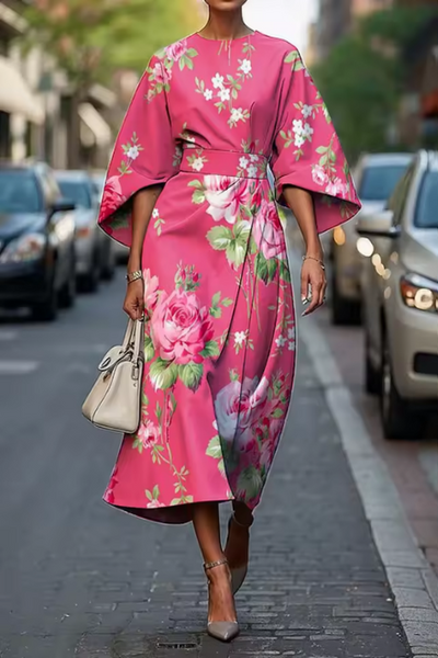Moxlan | Elegant Floral Dress