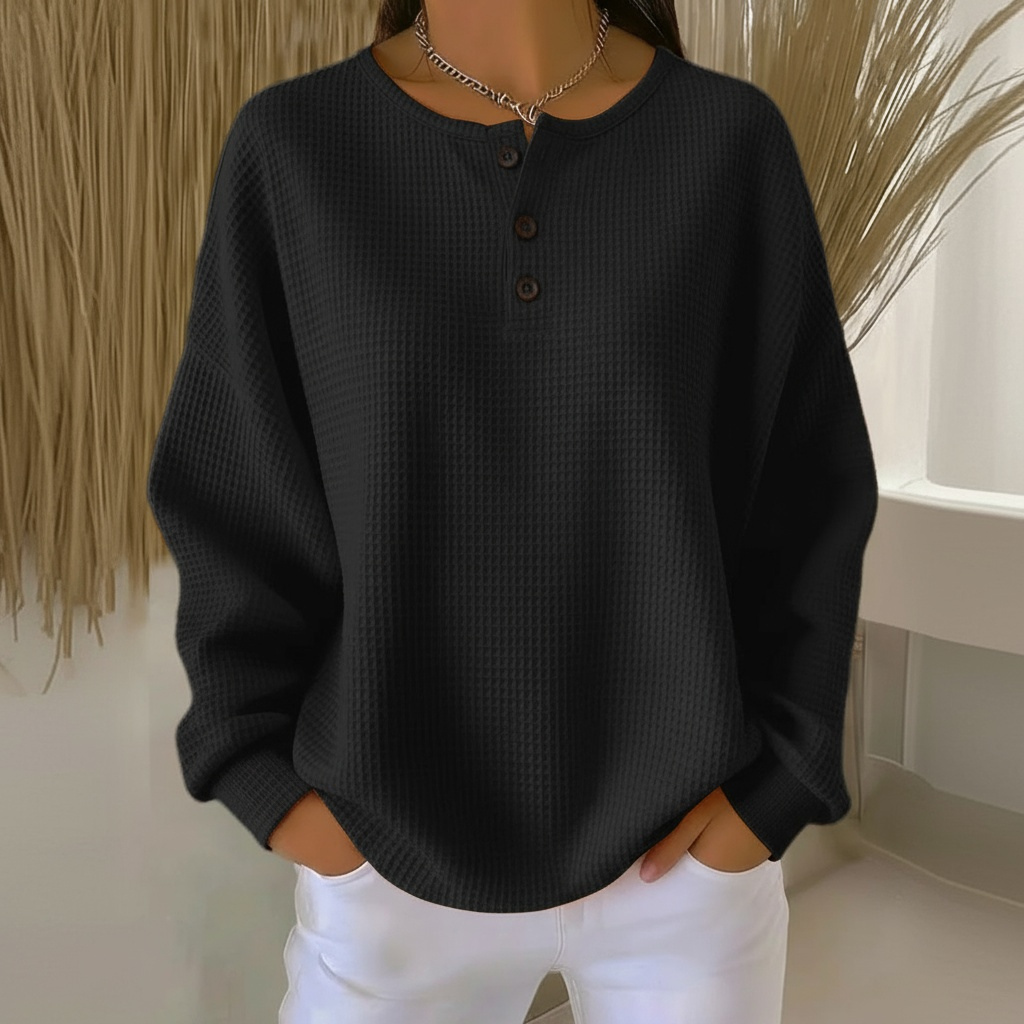 Anne | Cozy Waffle Knit Henley
