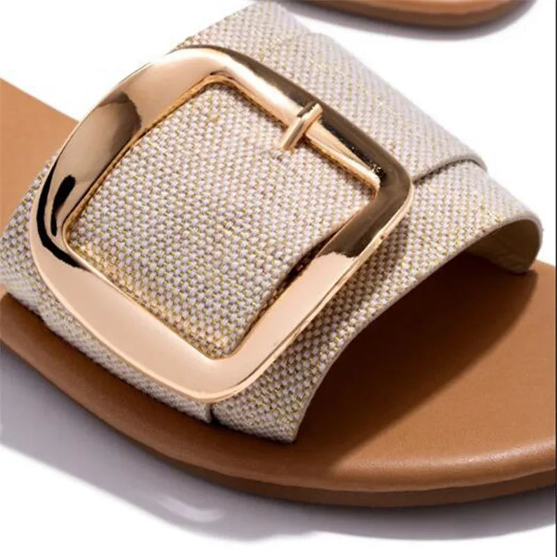 Soleil™ Luxe Buckle Slides