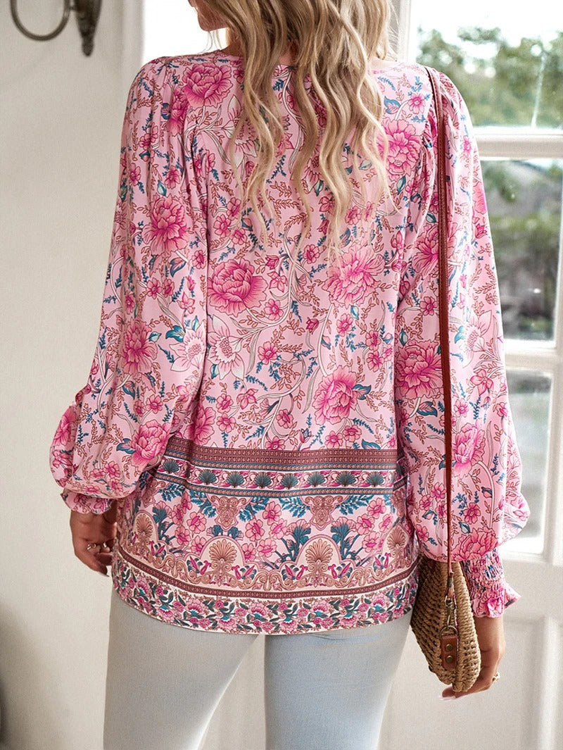 Mathilda | Floral Top  Pink